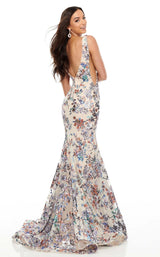 4 of 8 Rachel Allan 7045 Dress Nude-Multi