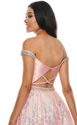 11 of 12 Rachel Allan 7046 Dress Blush