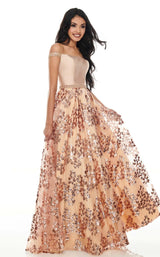 3 of 12 Rachel Allan 7046 Dress Rose-Gold