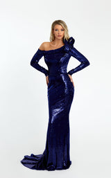 1 of 3 Nicole Bakti 7046 Dress Sapphire