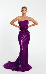 1 of 3 Nicole Bakti 7047 Dress Magenta