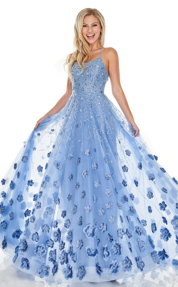 Rachel Allan 7049 Dress Perwinkle