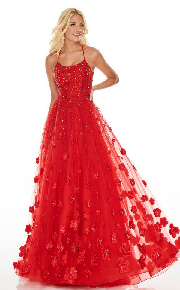 Rachel Allan 7049 Dress Red