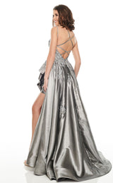 4 of 12 Rachel Allan 7051 Dress Gunmetal
