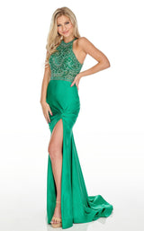 1 of 11 Rachel Allan 7053 Dress Emerald