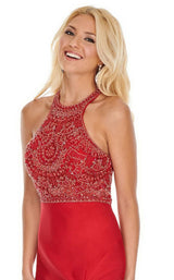 7 of 11 Rachel Allan 7053 Dress Red