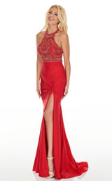 2 of 11 Rachel Allan 7053 Dress Red