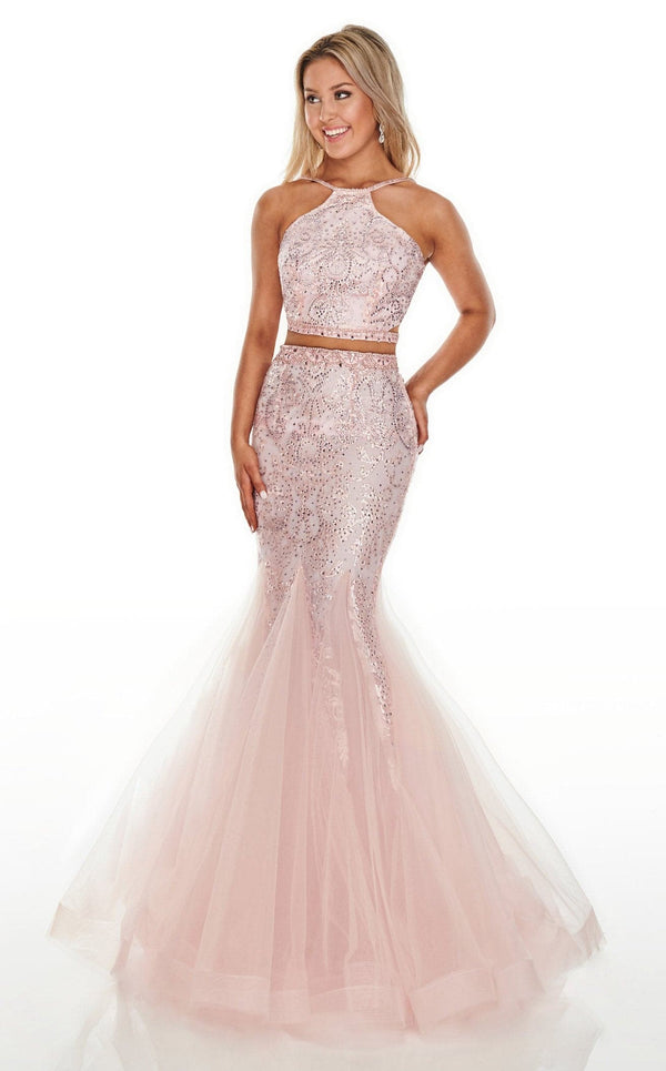 Rachel Allan 7057 Dress Blush