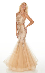 2 of 16 Rachel Allan 7057 Dress Deep-Champagne