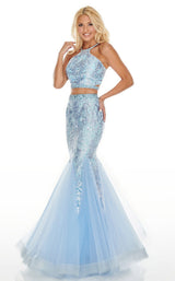 4 of 16 Rachel Allan 7057 Dress Sky-Blue