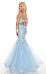 8 of 16 Rachel Allan 7057 Dress Sky-Blue