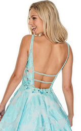 10 of 12 Rachel Allan 7058 Dress Aqua