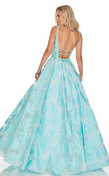 4 of 12 Rachel Allan 7058 Dress Aqua