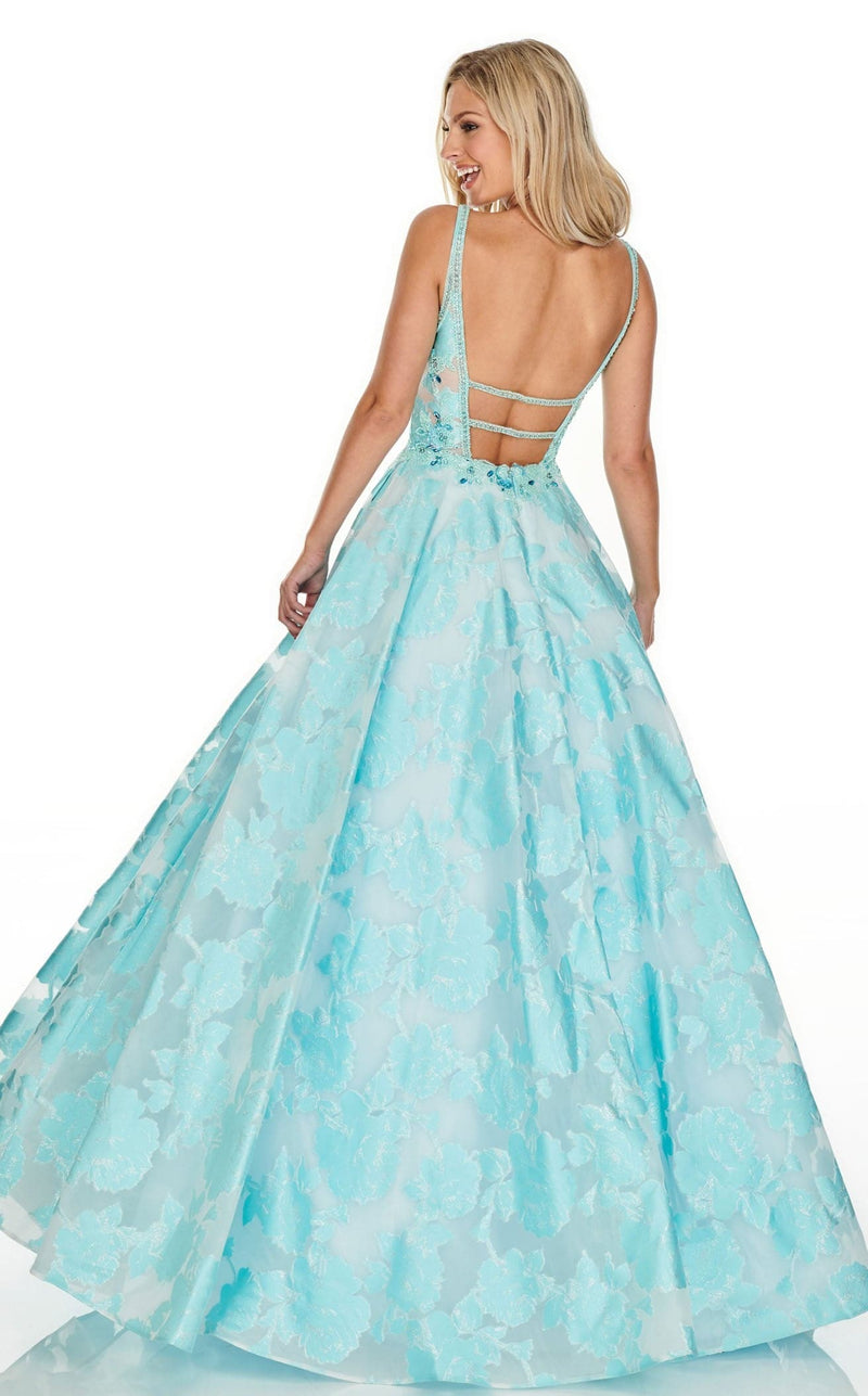 Rachel Allan 7058 Dress Aqua