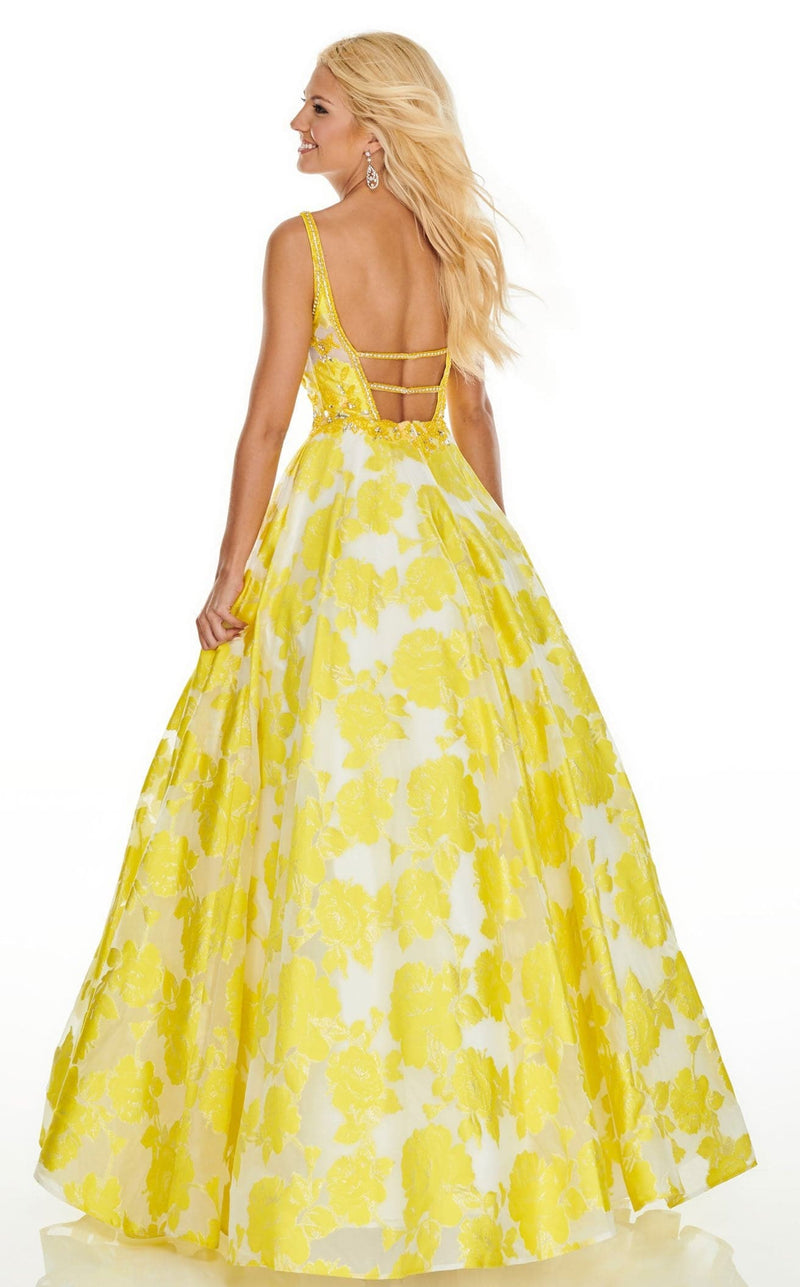 Rachel Allan 7058 Dress Yellow