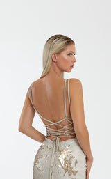 7 of 7 Nicole Bakti 7058 Dress Sand