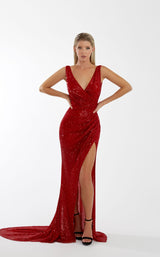 1 of 3 Nicole Bakti 7059 Dress Red