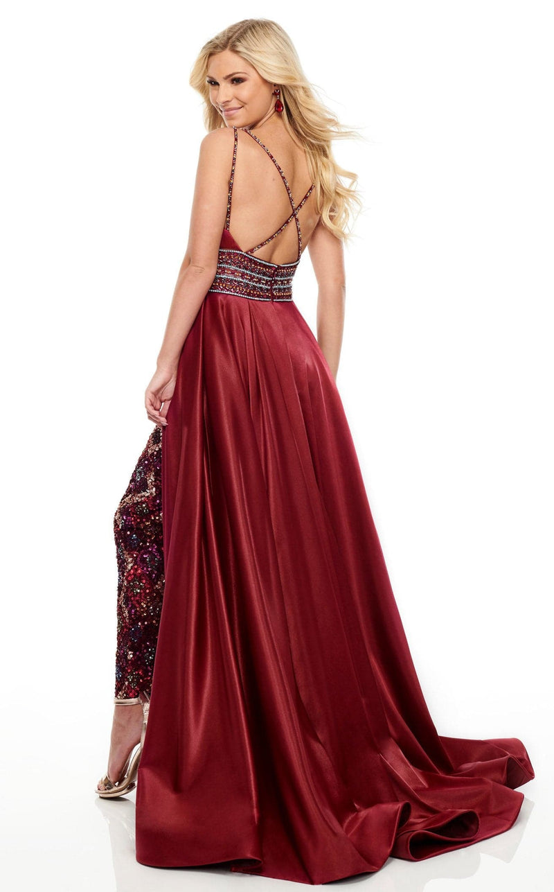 Rachel Allan 7061 Jumpsuit Burgundy