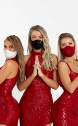 7 of 7 Nicole Bakti 7063 Dress Red