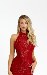 5 of 7 Nicole Bakti 7063 Dress Red