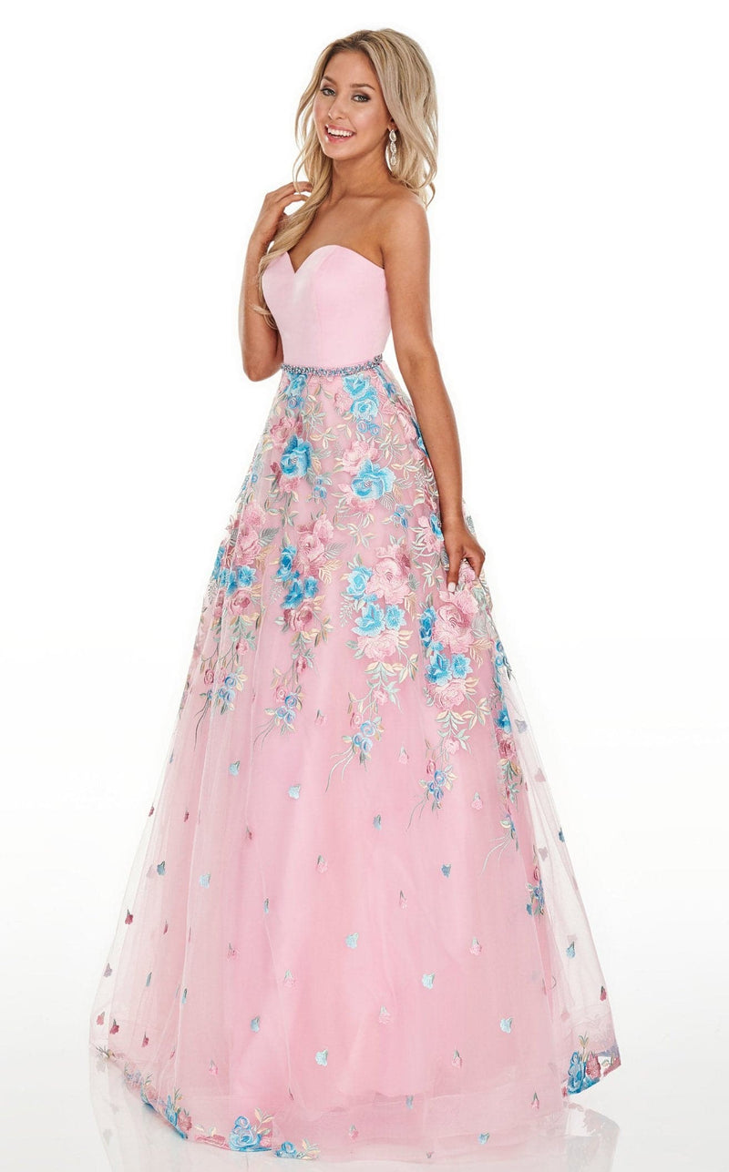 Rachel Allan 7063 Dress Pink-Multi