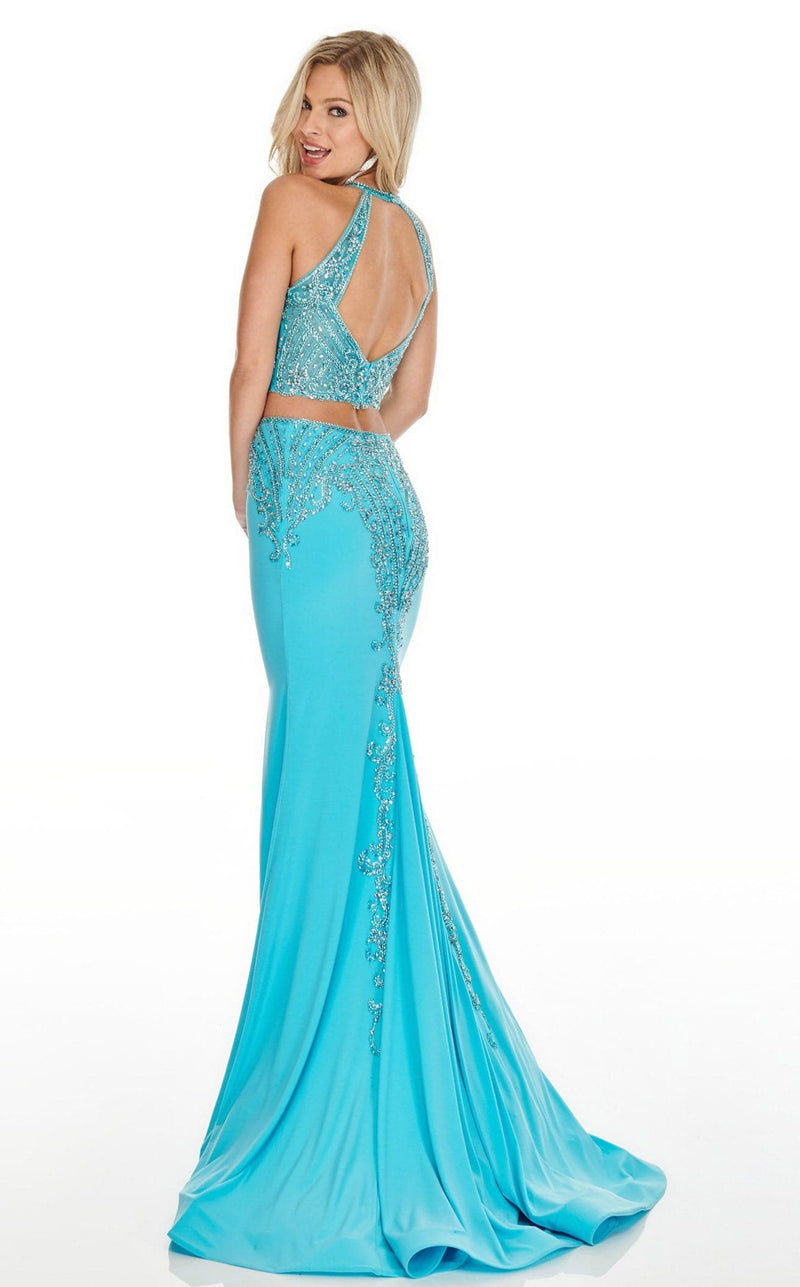 Rachel Allan 7064 Dress Aqua