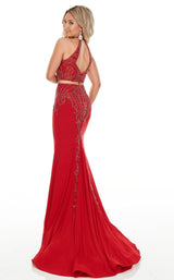 6 of 12 Rachel Allan 7064 Dress Red