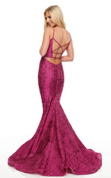 4 of 12 Rachel Allan 7068 Dress Fuchsia