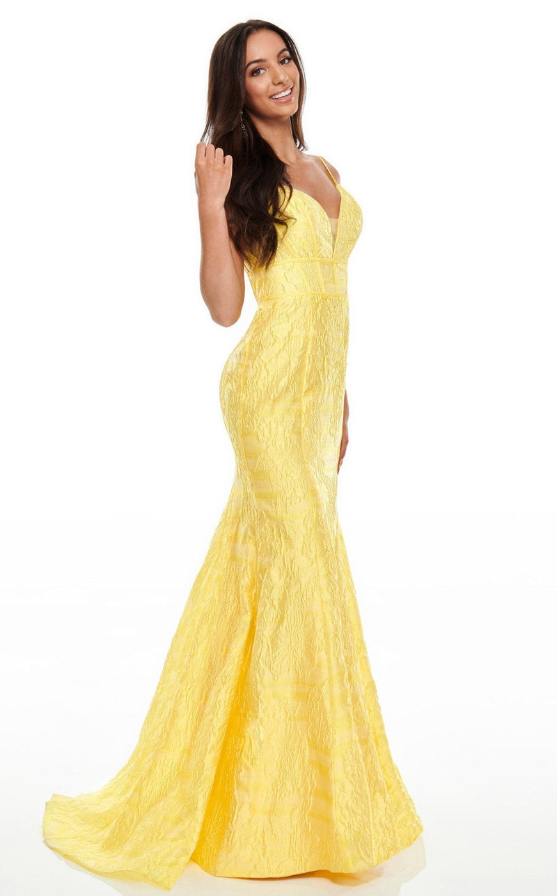 Rachel Allan 7068 Dress Yellow