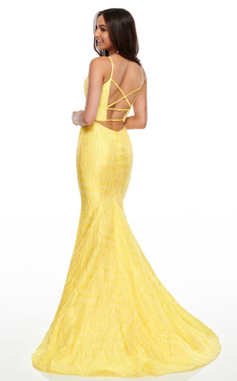 Rachel Allan 7068 Dress Yellow