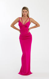 1 of 5 Nicole Bakti 7070 Dress Fuchsia