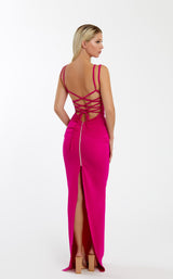 2 of 5 Nicole Bakti 7070 Dress Fuchsia