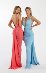 3 of 7 Nicole Bakti 7071 Dress Coral