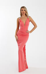 1 of 7 Nicole Bakti 7071 Dress Coral