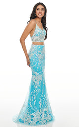 3 of 10 Rachel Allan 7072 Dress Turquoise