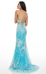 5 of 10 Rachel Allan 7072 Dress Turquoise