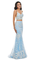 2 of 10 Rachel Allan 7072 Dress Powder-Blue
