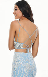 9 of 10 Rachel Allan 7072 Dress Powder-Blue