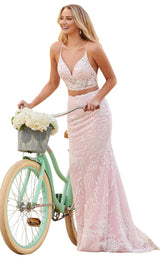 1 of 10 Rachel Allan 7072 Dress Blush