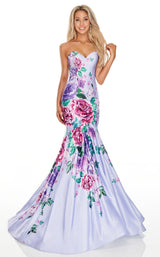 1 of 8 Rachel Allan 7073 Dress Lilac-Multi