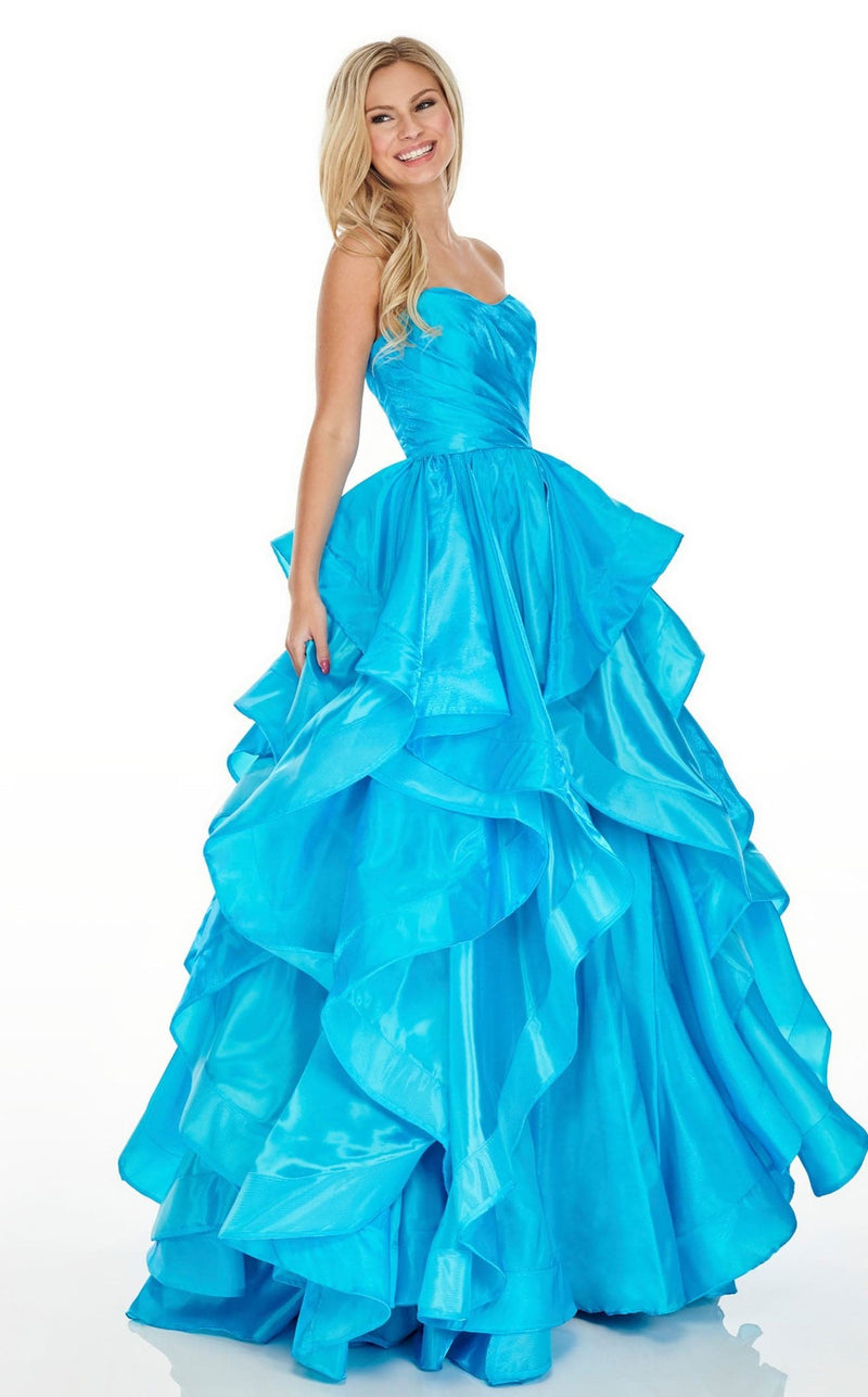 Rachel Allan 7074 Dress Turquoise