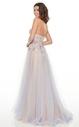 3 of 8 Rachel Allan 7076 Dress Lilac-Nude