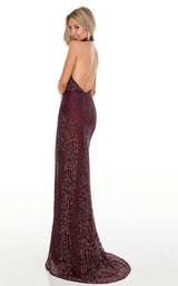 5 of 12 Rachel Allan 7077 Dress Black-Cherry