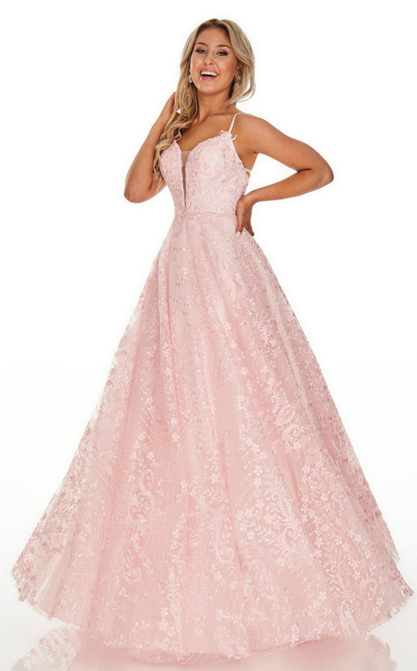 Rachel Allan 7078 Dress Blush