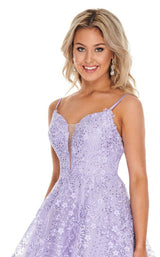 9 of 12 Rachel Allan 7078 Dress Lilac