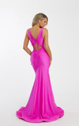 3 of 7 Nicole Bakti 7085 Dress Hot-Pink