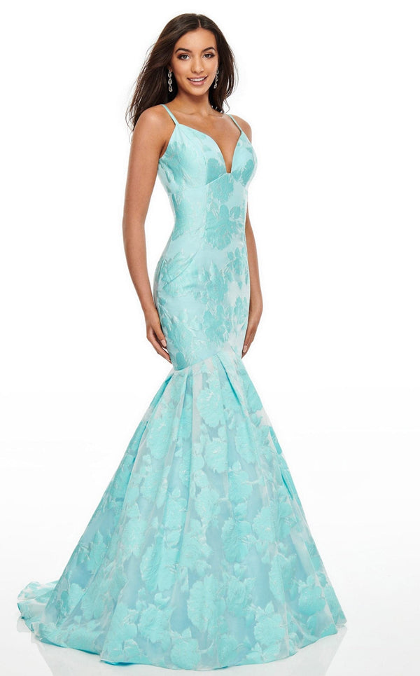 Rachel Allan 7087 Dress Aqua