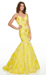 Rachel Allan 7087 Dress Yellow