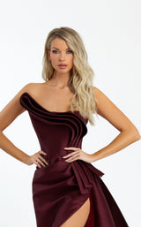 2 of 3 Nicole Bakti 7089 Dress Plum