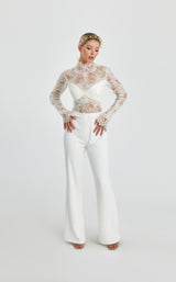 1 of 4 Nicole Bakti 7092 Jumpsuit White